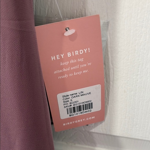 Birdy Greylin  Sleeveless Spaghetti Strap mauve Gown - Picture 3 of 11